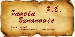 Pamela Bunanović vizit kartica